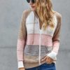 Lovett Womens Zipped Front Colorblock Hollow-out Knit Hoodie Red