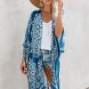Carey Women's Anja Tassel Kimono Blue