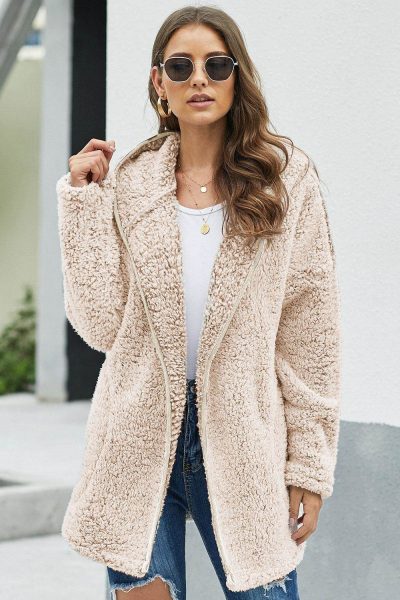 Noya Womens Brown Leave Them Waiting Wubby Coat