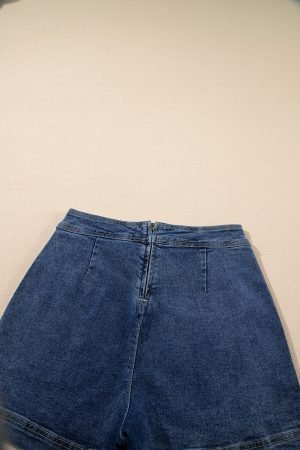 Ashleigh Blue Faux Wrapped Mini Denim Skort - Image 6