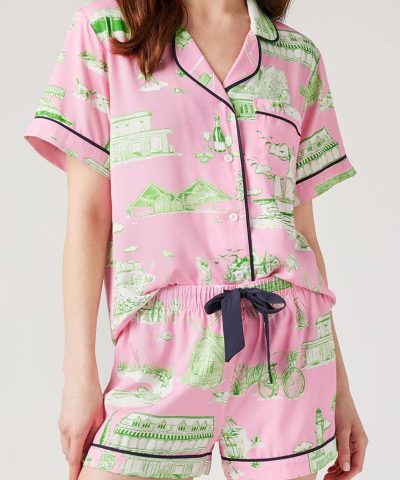 Pink Holiday Resort Short 2pcs Pajama Set