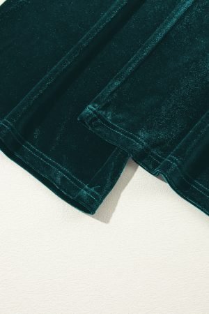 Evergreen Solid Drawstring Waist Wide Leg Pants - Image 8