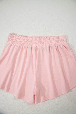 Light Pink 3 Pcs Crop Tank Top Shorts with Cardigan Lounge Set - Image 8