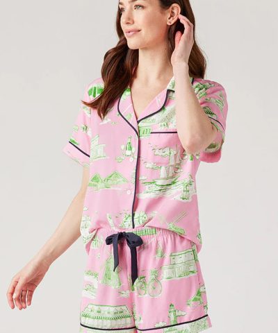 Pink Holiday Resort Short 2pcs Pajama Set