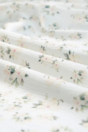 White Frilly Shirred Bodice Tiered Floral Maxi Dress - Image 10
