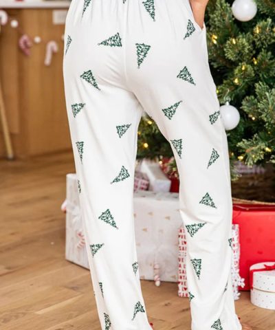 Skobeloff Christmas Tree Print Tee and Pants Lounge Set