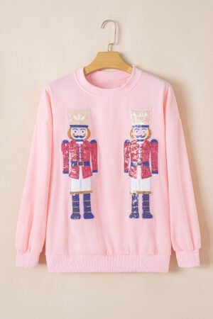Pink Nutcracker Christmas Crew Neck Sweatshirt - Image 5