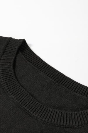 Black Tinsel Merry & Bright Round Neck Plus Size Sweater - Image 7