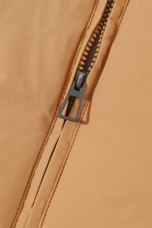 Brown Zip Up Pocketed Puffer Jacket - Image 8