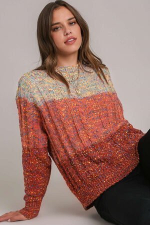 Multicolour Colorful Confetti Wool Ball Knitted Sweater - Image 5