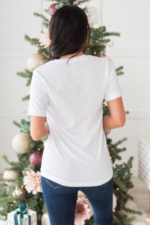 White Christmas Tree Graphic Tee - Image 5