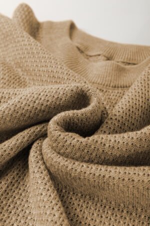 Straw Yellow Brushed Knit Casual Fitted Sweater - Image 8