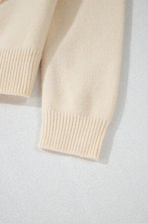 Jet Stream Bowknot Front Loose V Neck Knitted Cardigan - Image 6