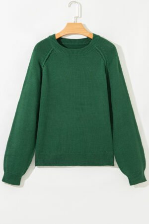 Evergreen Raglan Sleeve Crew Neck Sweater - Image 3