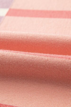 Pink Stripe Colorblock Oversized Sweater - Image 8