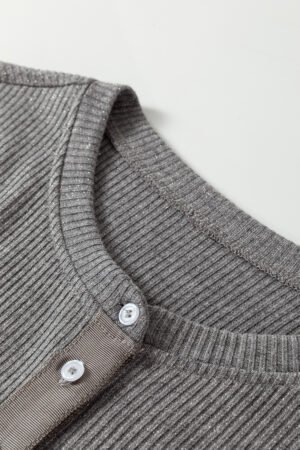 Sleet Ribbed Knit Button Down Slim Cardigan - Image 5