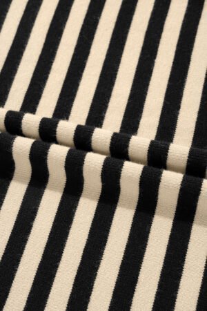 Black Stripe Crew Neck Slim Fit Sweater Vest - Image 8