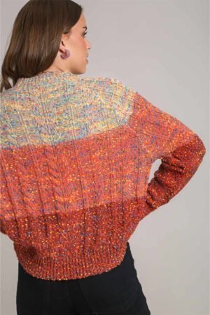 Multicolour Colorful Confetti Wool Ball Knitted Sweater - Image 3
