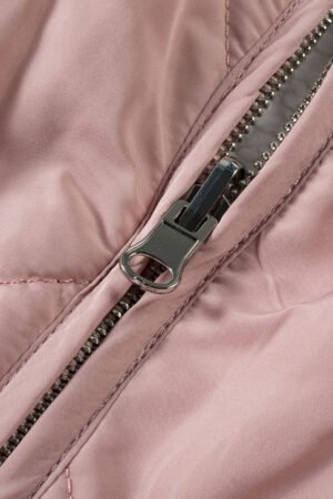 Pink Fleece Lined Quilted Vest Coats - Image 8