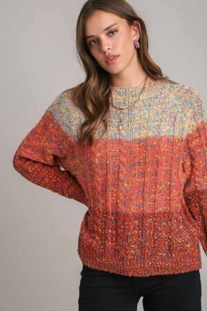Multicolour Colorful Confetti Wool Ball Knitted Sweater - Image 4