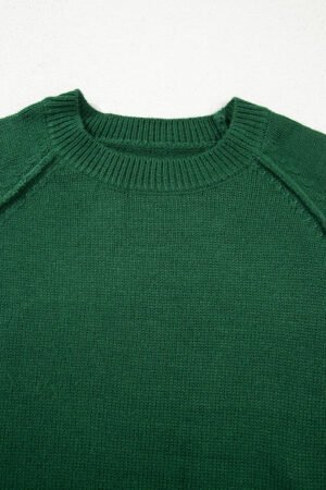 Evergreen Raglan Sleeve Crew Neck Sweater - Image 4