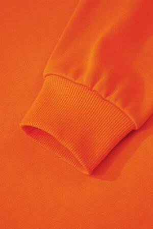 Orange Varsity Striped Detail Drop Shoulder Oversized Sweatshirt - Image 3