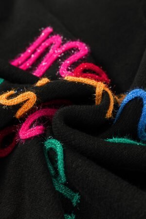Black Tinsel Merry & Bright Round Neck Plus Size Sweater - Image 6