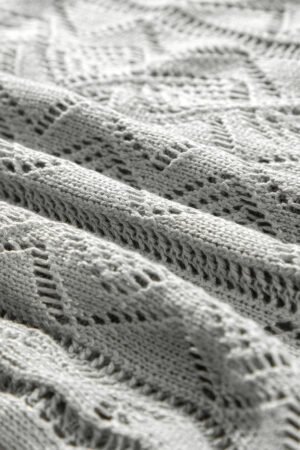 Gray Hollow Out Buttons Front Long Cardigan - Image 6