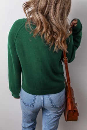 Evergreen Raglan Sleeve Crew Neck Sweater - Image 2