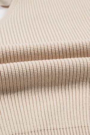 Apricot Lantern Sleeve V Neck Knot Back Sweater - Image 7