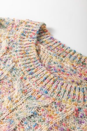 Multicolour Colorful Confetti Wool Ball Knitted Sweater - Image 7