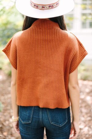 Gold Flame Patch Pocket Ribbed Knit Short Sleeve Sweater - Image 2