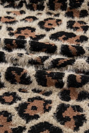 Brown Leopard Open Casual Cardigan - Image 9