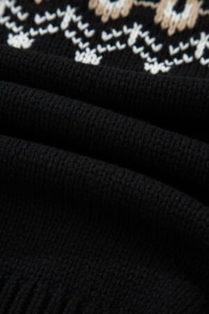 Black Western Fashion Abstract Printed Cardigan Sweater - Image 16