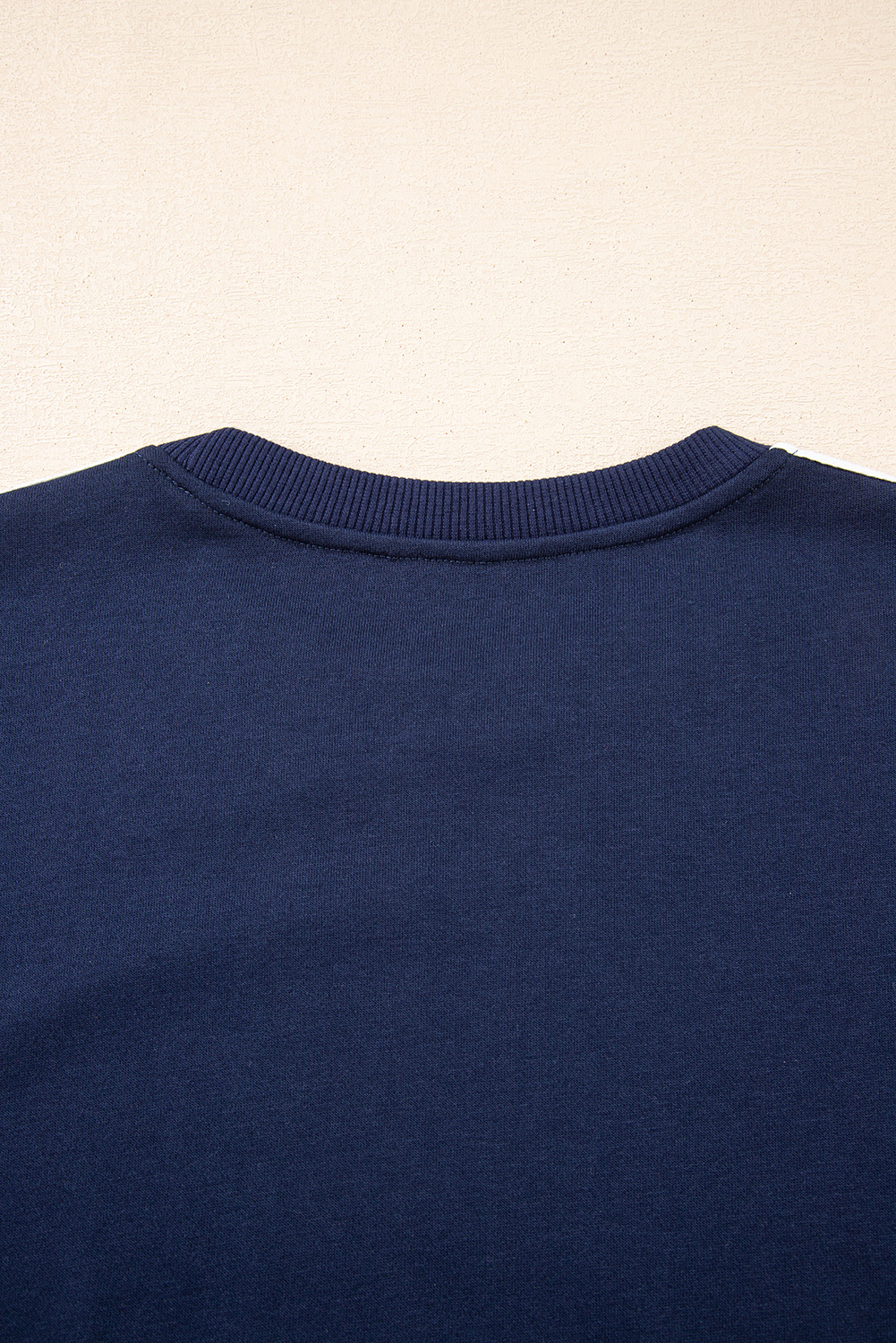 Dirty blue Varsity Striped Detail Crewneck Pullover Elastic Sweatpants 2pcs Outfit Dirty blue Varsity Striped Detail Crewneck Pullover Elastic Sweatpants 2pcs Outfit