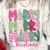 Beige MERRY Christmas Printed Drop Shoulder Pullover Sweatshirt