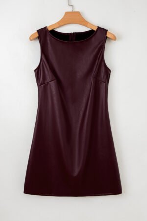 Alternative view of Wild Ginger Vegan Leather Sleeveless Mini Dress