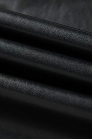 Black Faux Leather Side Slit Maxi Skirt - Image 5