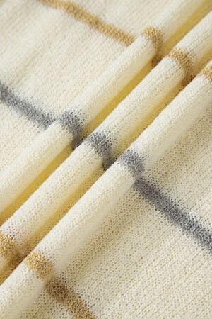 Multicolour Striped Ribbed Edge Drop Shoulder Sweater - Image 12