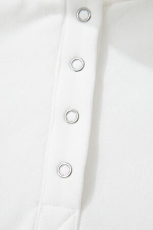Beau Blue Colorblock Snap Buttons Pullover Sweatshirt - Image 14