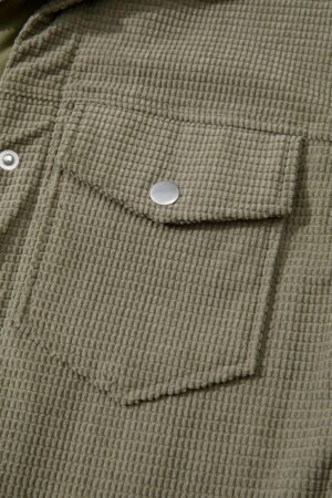 Laurel Green 2 in 1 Thermal Knit Textured Hooded Jacket - Image 9