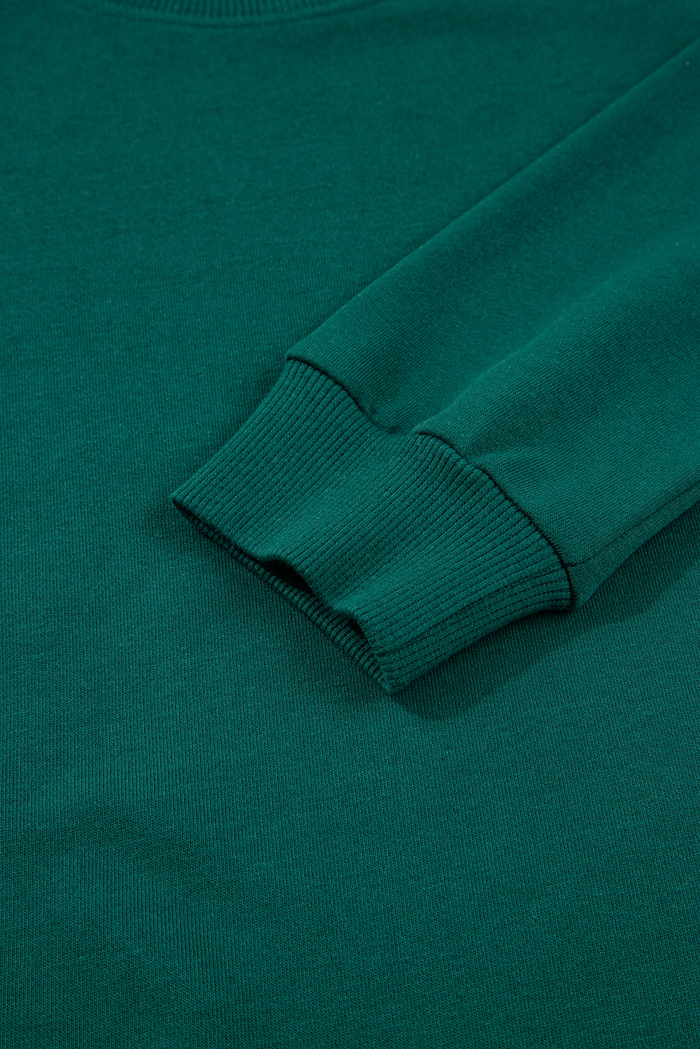 Sea Green Solid Color Pullover Top Varsity Stripe Detail Loose Drawstring Pants Set Sea Green Solid Color Pullover Top Varsity Stripe Detail Loose Drawstring Pants Set