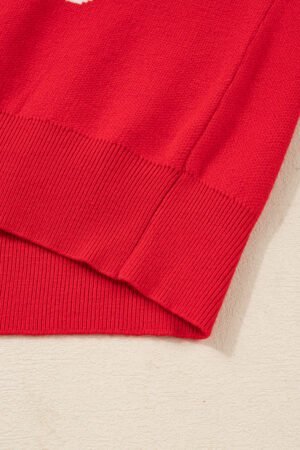 Red Dahlia LET IT SNOW Graphic Christmas Holiday Loose Sweater - Image 9