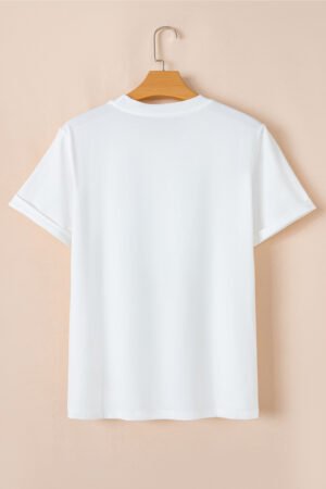White Believe Christmas Father Graphic Crewneck T Shirt - Image 7