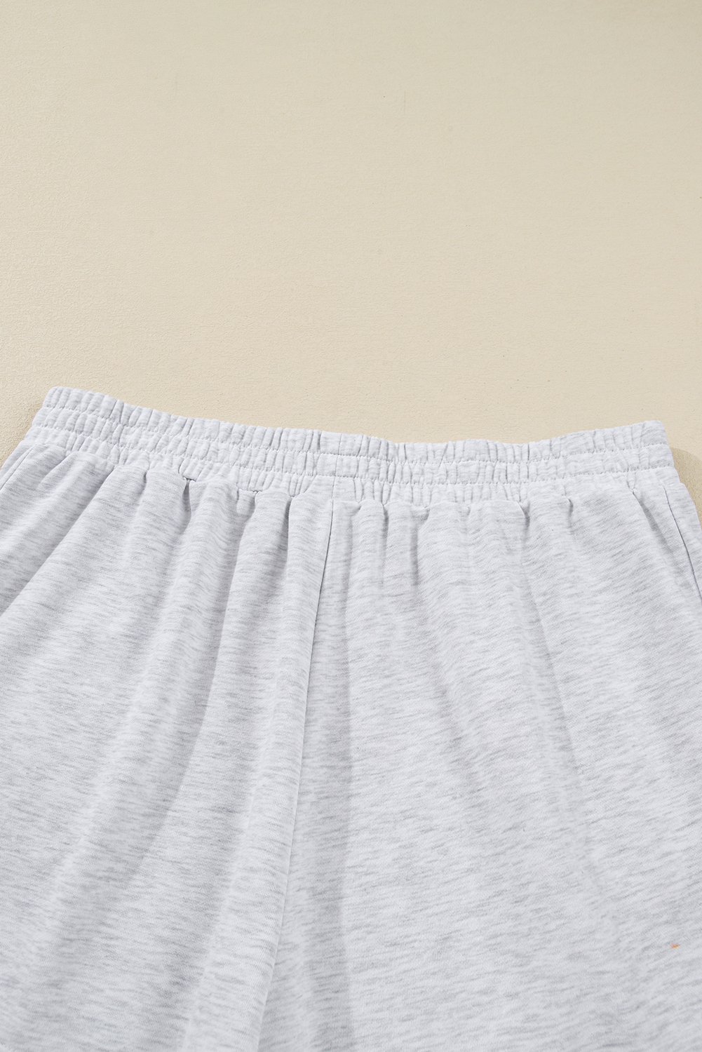 Light Grey Girly Bow Embroidered Puff Sleeve Pullover Loose Shorts Plus 2pcs Outfit Light Grey Girly Bow Embroidered Puff Sleeve Pullover Loose Shorts Plus 2pcs Outfit