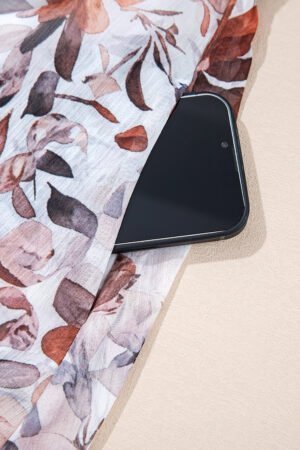 White Floral Print Sweetheart Neck Long Sleeve High Waist Mini Dress - Image 8