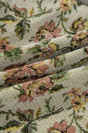 Medium Grey Ribbed Retro Floral Patchwork Shirt Style Jacket - Image 15