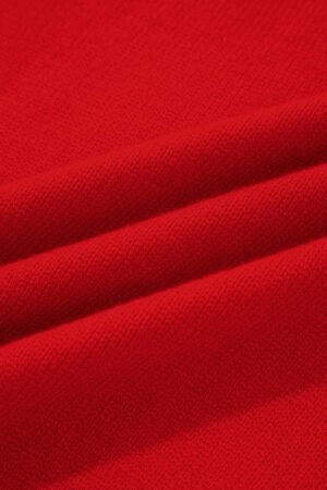 Fiery Red Merry Snowflake Pattern Christmas Turtleneck Sweater - Image 6