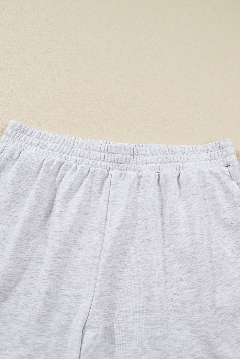 Light Grey Girly Bow Embroidered Puff Sleeve Pullover Loose Shorts Plus 2pcs Outfit Light Grey Girly Bow Embroidered Puff Sleeve Pullover Loose Shorts Plus 2pcs Outfit