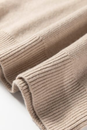 Khaki Leopard Striped Detail Drop Shoulder Sweater - Image 8